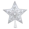 thumbnail image 1 of Kurt S. Adler Kurt Adler 13.5-Inch 5-Point White and Silver Star Treetop - 13.5", 1 of 4
