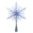 thumbnail image 1 of Kurt S. Adler 20-Light 10-Inch Clear Snowflake Treetop with Color-Changing RGB LED Bulbs, 1 of 4
