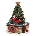 thumbnail image 1 of Kurt S. Adler Kurt Adler 6-Inch Christmas Tree Revolving Music Box Table Piece, Multi Color, 1 of 4