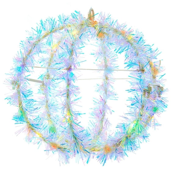 Kurt S. Adler Kurt Adler 6-Inch Multi-Color LED Tinsel Foldable Sphere