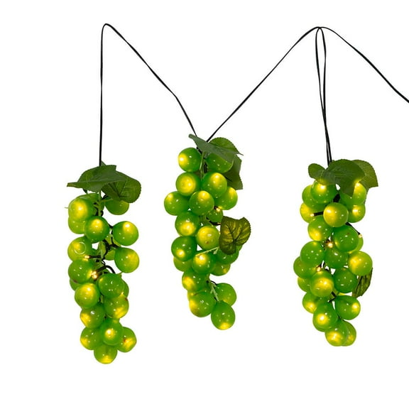Kurt Adler 75-LED Large Green Grape Novelty Light Set – Multi-Color Holiday & Party Decoration