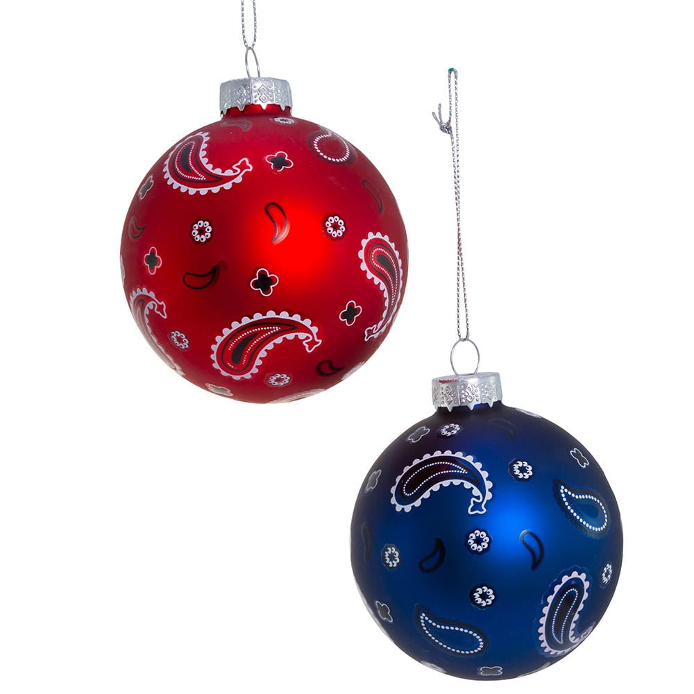 Kurt Adler Set Di 6 Palline Di Natale In Vetro Trasparente E Argento, 80 Mm. Decorazione Con Scena Invernale E Glitter Per Albero Di Natale. - 5