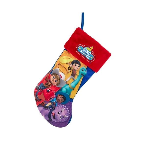 Kurt S. Adler Ranch Kids and Dinos Stocking, 18.5-Inches, Multicolor