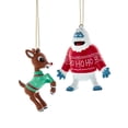 thumbnail image 1 of Kurt S. Adler Rudolph the Red-Nosed Reindeer Christmas Holiday Ornament Set Gift Boxed RU1222, 1 of 7