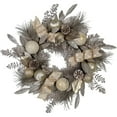 thumbnail image 1 of Kurt S. Adler Silver and Gold Champagne Rattan Wreath, 24-Inch, 1 of 5
