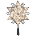 thumbnail image 1 of Kurt S Adler Snowflake Star Christmas Tree Topper with 20 Light, Silver, 1 of 2
