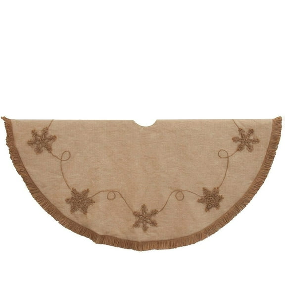 Kurt S. Adler TS0265 54 in. Jute with Macrame Snowflake Tree Skirt