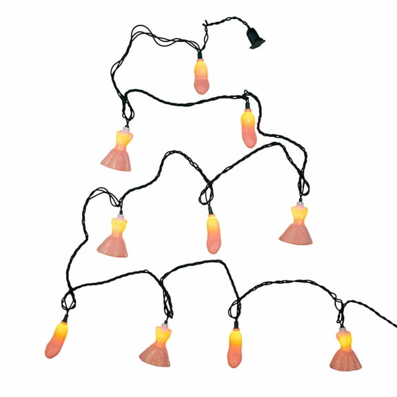 Kurt S. Adler UL 10 Glitter Tutu and Ballet Shoes Light Set, 144-Inches, Pink