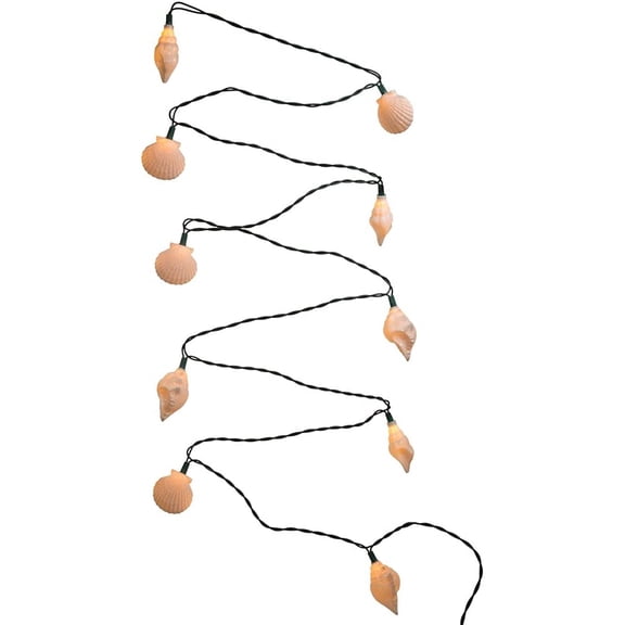 Kurt Adler UL 10-Light Shells and Starfish Light Set, White