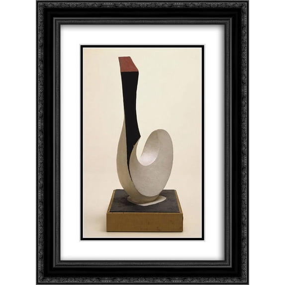 Kurt Schwitters 2x Matted 18x24 Black Ornate Framed Art Print 'Chicken and Egg '