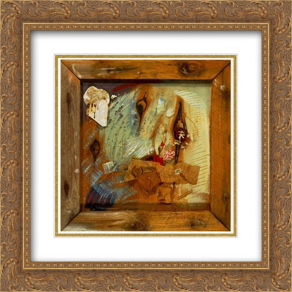 Kurt Schwitters 2x Matted 20x20 Gold Ornate Framed Art Print 'Merzbild Alf'