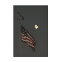Kurt Shaffer Photographs 'American Flag In The Moonlight' Canvas Art