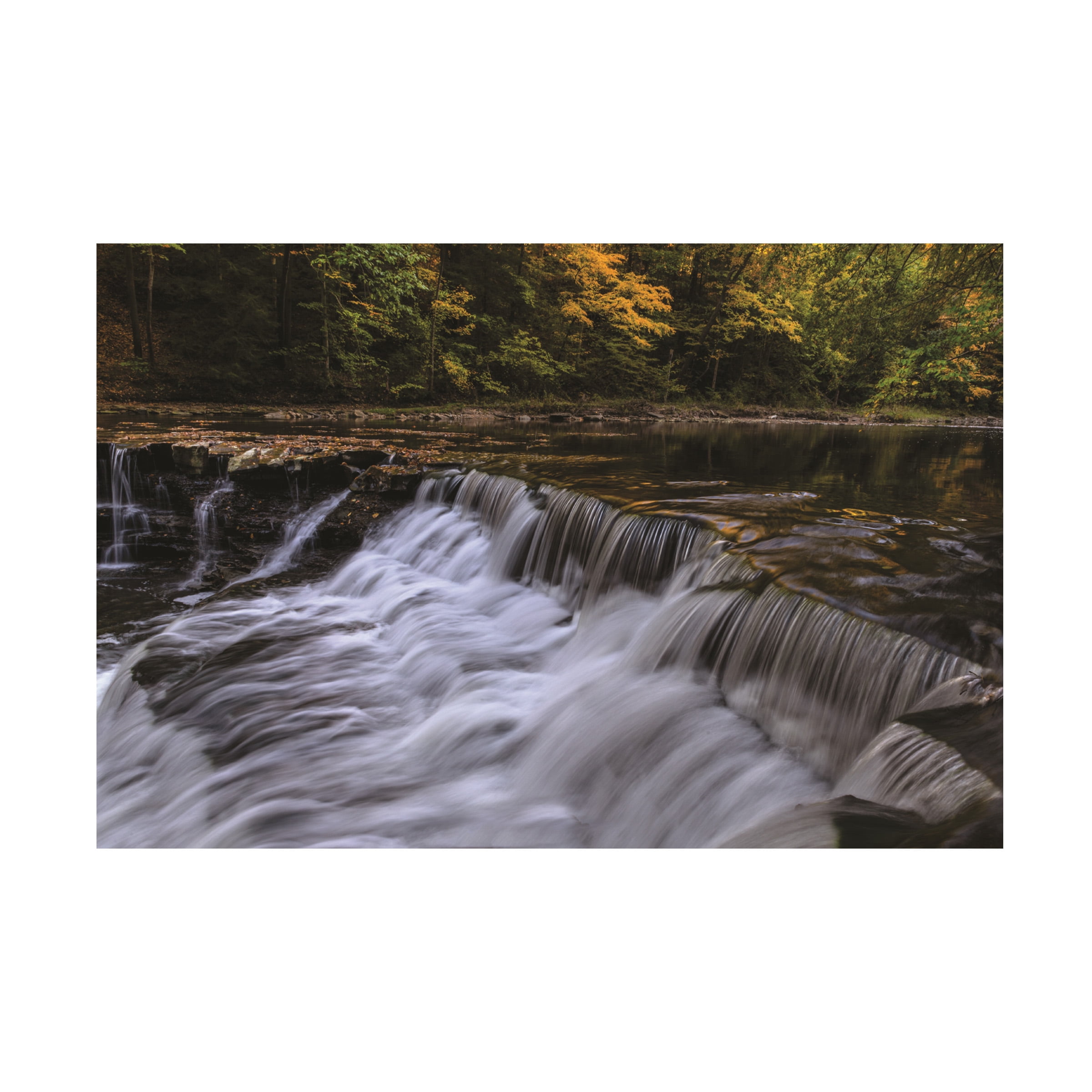 Kurt Shaffer Photographs 'Autumn Ohio Waterfall' Canvas Art