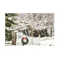 thumbnail image 1 of Kurt Shaffer Photographs 'Merry Christmas Wreath In The Snow' Canvas Art, 1 of 4