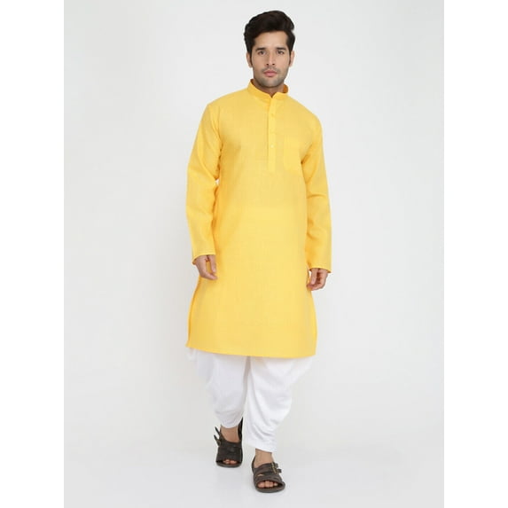 Kurta Salwar Handmade Indian Men's Set in Pure Ethnic Light Cotton