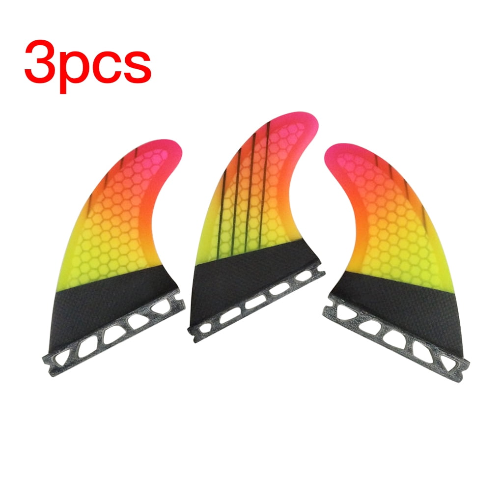 Kurtrussel 3pcs Surfboard Fins Fiberglass Carbon Fiber Design