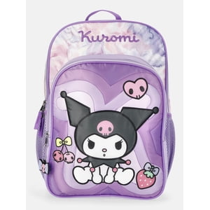 Mochila acolchada de Hello Kitty and Friends para niña de 17" Kuromi, púrpura