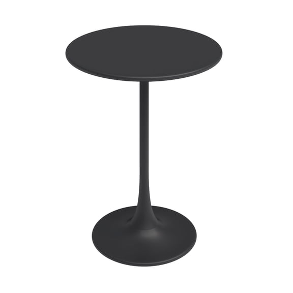 Jamesdar, Kurv Counter Bistro Table 24", Indoor/Outdoor, 150Lbs Capacity, Steel/Plastic Base Ring, Black