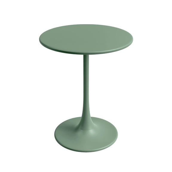 Jamesdar, Kurv Bistro Table 24", Indoor/Outdoor, Steel, Plastic Base Ring, 150 Lbs Wt Capacity, Aloe Green