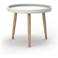 Kurv Chat Table in White/Natural