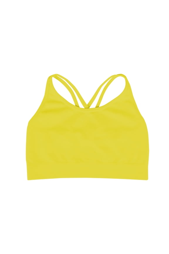 Girl’s Seamless Lightweight Stretchy Cross Back Sports Bra