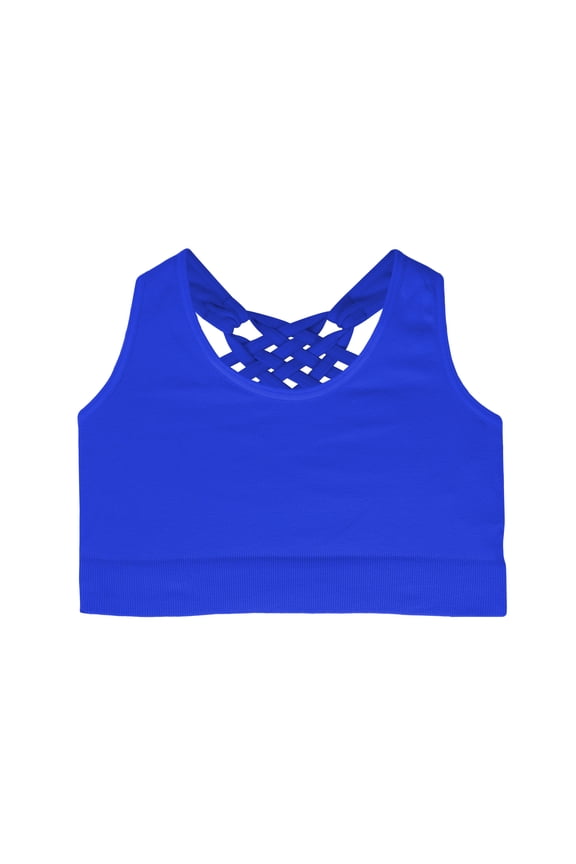 Girl’s Seamless Lightweight Stretchy Strappy Back Sports Bra