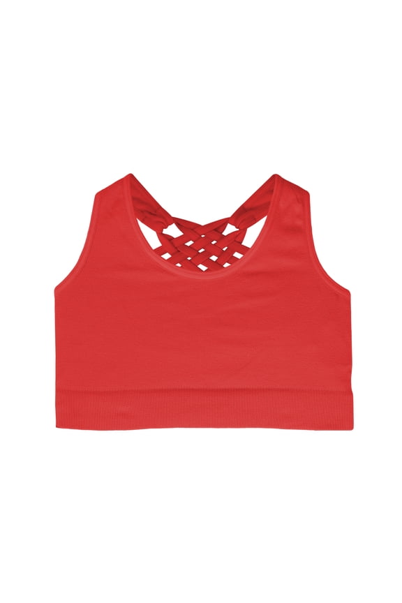 Girl’s Seamless Lightweight Stretchy Strappy Back Sports Bra