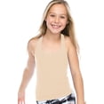 thumbnail image 1 of Kurve Premium Girls Seamless Supersoft Wide Strap Comfortable Racerback Tank Top for Kids, Dance Class, Yoga Class, Gymnastic Class, (Made with Love in The USA), 1 of 2