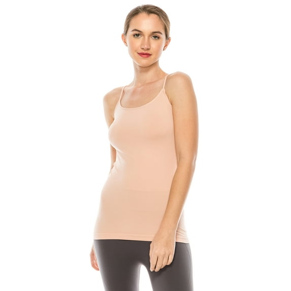 Kurve by Idea American Made Basic Seamless Cami, UV Protective Fabric UPF 50+ (Made with Love in The USA)