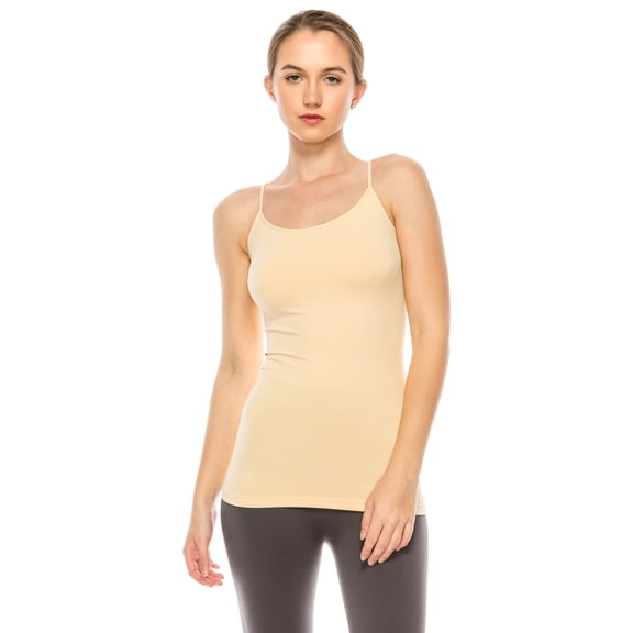 Kurve by Idea American Made Basic Seamless Cami, UV Protective Fabric UPF 50 (Made with Love in The USA)