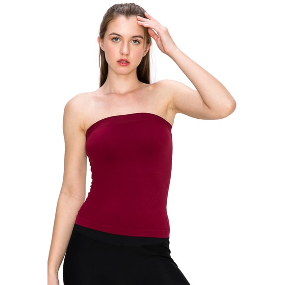 Kurve by Idea Medium Length Tube Top with Built-in Shelf Bra, UV Protective Fabric UPF 50 (Made with Love in The USA)