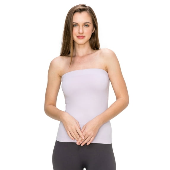 Kurve by Idea Medium Length Tube Top with Built-in Shelf Bra, UV Protective Fabric UPF 50+ (Made with Love in The USA)