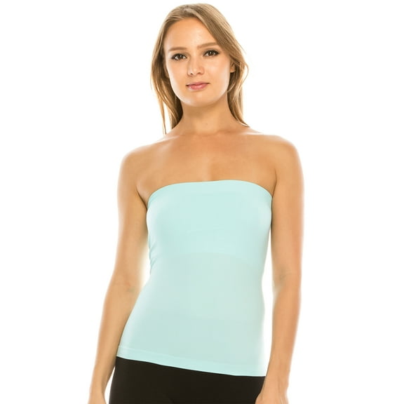 Kurve by Idea Medium Length Tube Top with Built-in Shelf Bra, UV Protective Fabric UPF 50 (Made with Love in The USA)