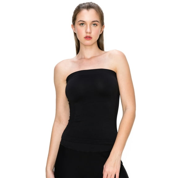 Kurve by Idea Medium Length Tube Top with Built-in Shelf Bra, UV Protective Fabric UPF 50+ (Made with Love in The USA)