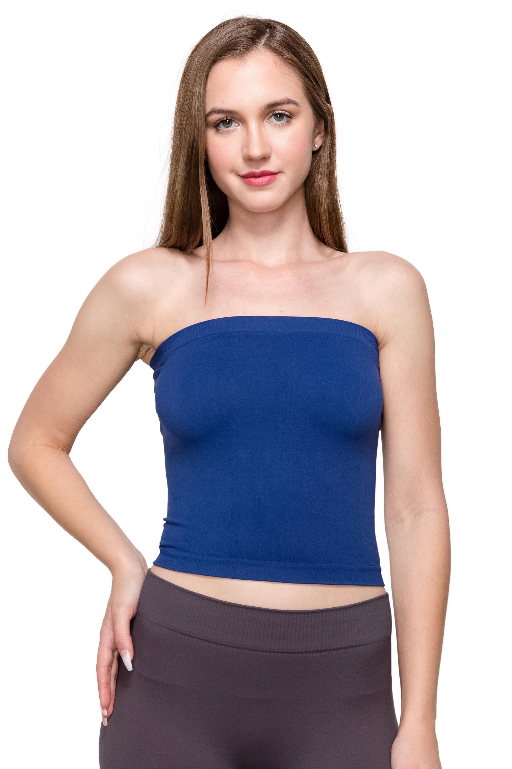 Kurve by Idea Seamless Medium Length Bandeau Strapless Tube Top Bra