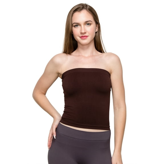 Kurve by Idea Seamless Medium Length Bandeau Strapless Tube Top Bra, Made in USA