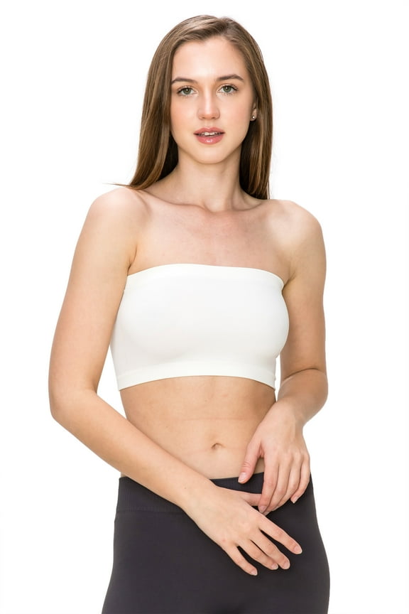 by Idea Seamless Mini Bandeau Strapless Tube Top Bra, Made in USA