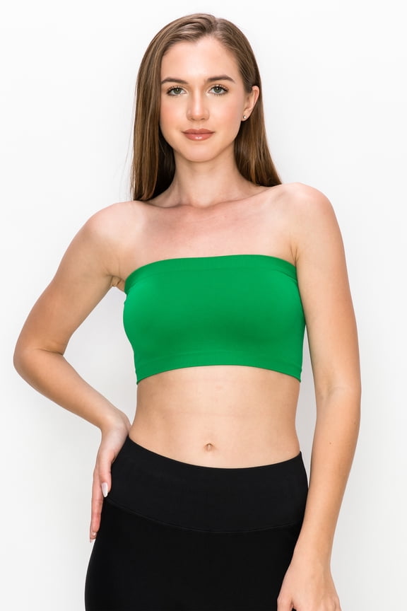 by Idea Seamless Mini Bandeau Strapless Tube Top Bra, Made in USA