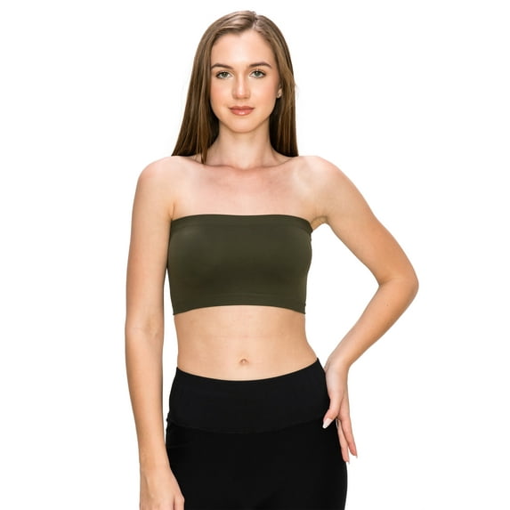 Kurve by Idea Seamless Mini Bandeau Strapless Tube Top Bra, Made in USA