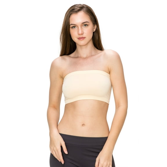 Kurve by Idea Seamless Mini Bandeau Strapless Tube Top Bra, Made in USA