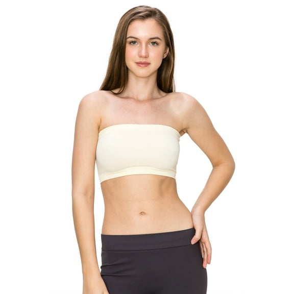 Kurve by Idea Seamless Mini Bandeau Strapless Tube Top Bra, Made in USA