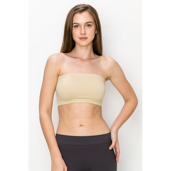 Kurve by Idea Seamless Mini Bandeau Strapless Tube Top Bra, Made in USA