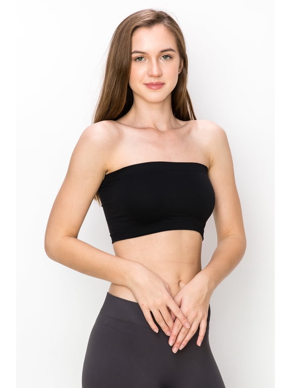 by Idea Seamless Mini Bandeau Strapless Tube Top Bra, Made in USA