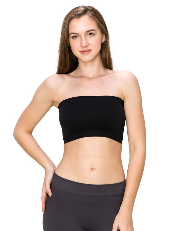 by Idea Seamless Mini Bandeau Strapless Tube Top Bra for Women, Made in USA, Available in Various Sizes