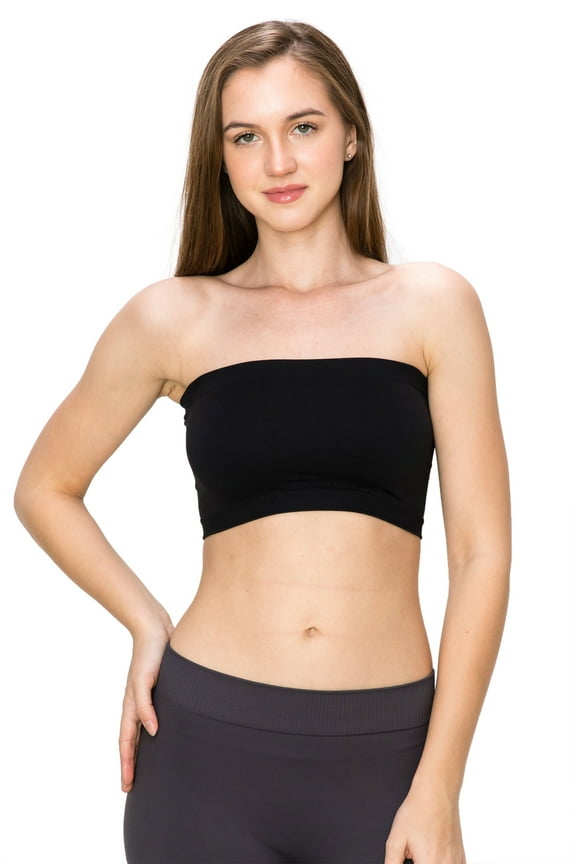 by Idea Seamless Mini Bandeau Strapless Tube Top Bra for Women, Made in USA, Available in Various Sizes