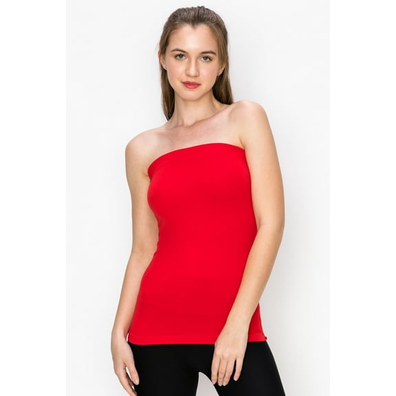 Kurve by Idea Seamless women's Seamless Stretch Long Bandeau Tube Top, UV Protective Fabric, UPF 50 , Made in USA