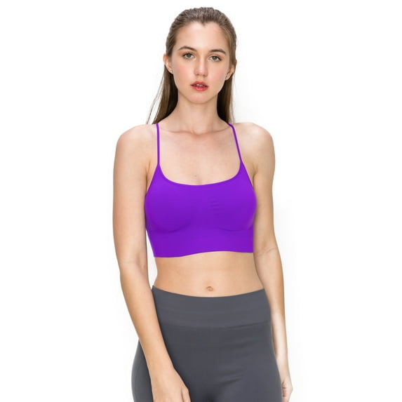 Kurve by Idea Women's Shelf Bras Padded Cami with Removable Pads, UV Protective Fabric UPF 50+ (Made with Love in The USA) M/L