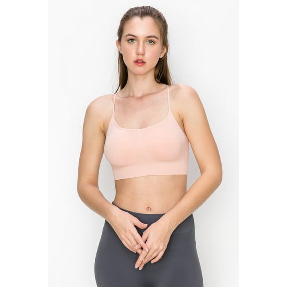 Kurve by Idea Women's Shelf Bras Padded Cami with Removable Pads, UV Protective Fabric UPF 50+ (Made with Love in The USA) M/L