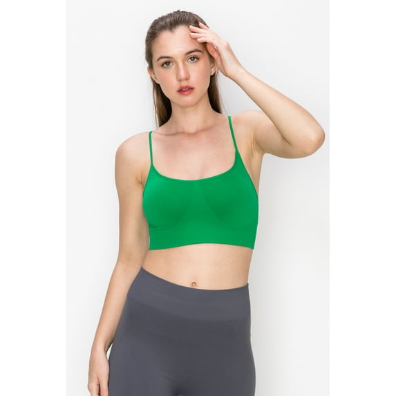Kurve by Idea Women's Shelf Bras Padded Cami with Removable Pads, UV Protective Fabric UPF 50+ (Made with Love in The USA) M/L