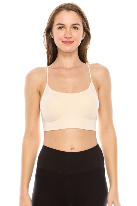 by Idea Women's Shelf Bras Padded Cami with Removable Pads, UV Protective Fabric UPF 50+ (Made with Love in The USA), S/M